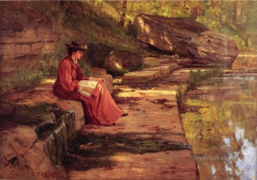 Margarita junto al río Theodore Clement Steele Pinturas al óleo